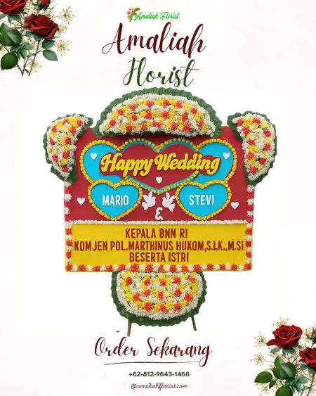 Papan Bunga Pernikahan Montongsekar